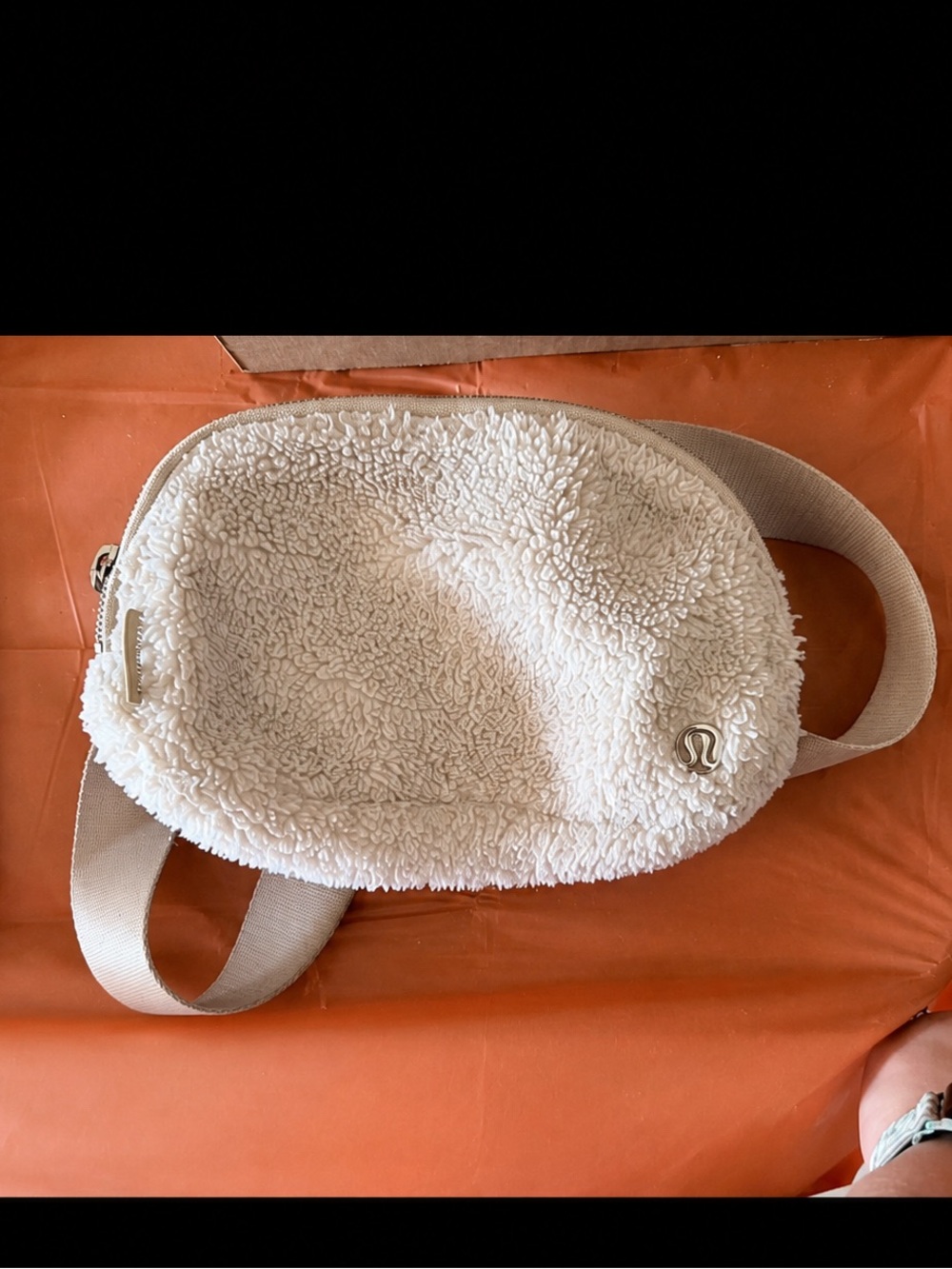 lululemon athletica Cream Sherpa Crossbody Belt Bag